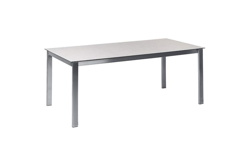 Matsalsset Beliani Cosoleto/Grosseto Grå/Silver, 6-Sits White||Beige||Silver - Havemøbler - Udendørsgruppe - Havesæt