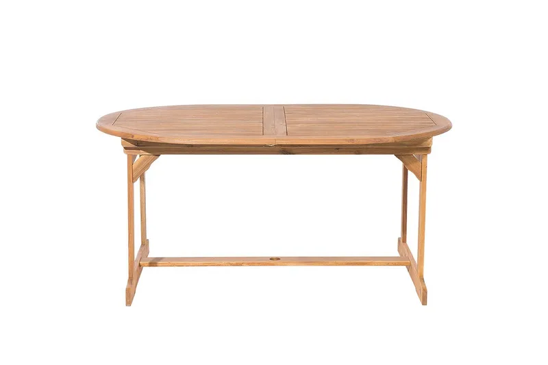 Matsalsset Beliani Maui 8-sits Grå/ljust trä Grey||Light wood - Havemøbler - Udendørsgruppe - Havesæt