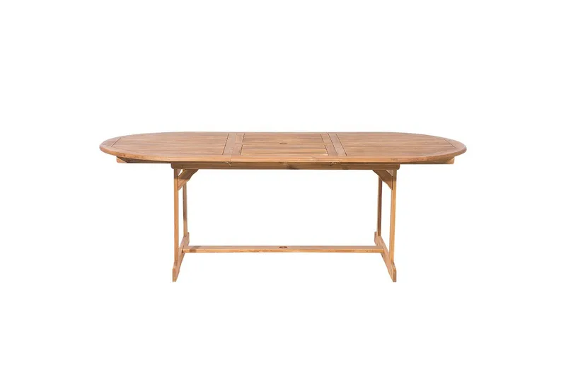 Matsalsset Beliani Maui 8-sits Grå/ljust trä Grey||Light wood - Havemøbler - Udendørsgruppe - Havesæt