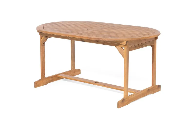 Matsalsset Beliani Maui 8-sits Grå/ljust trä Light wood||blue - Havemøbler - Udendørsgruppe - Havesæt