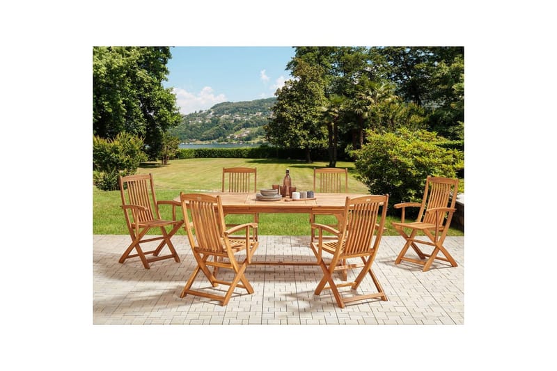 Matsalsset Beliani Maui II Ljus trä, 6-Sits Light wood, undefined