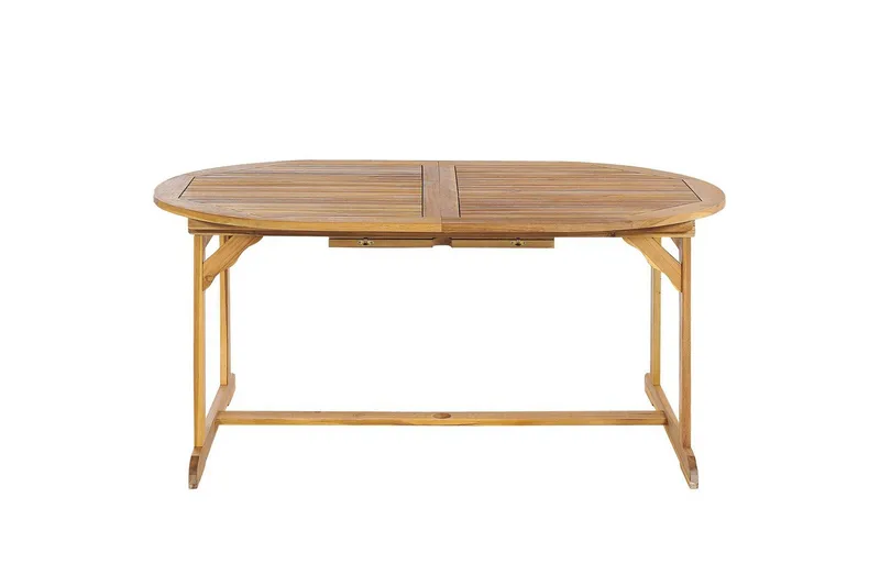 Matsalsset Beliani Maui II Ljus trä, 6-Sits Light wood - Havemøbler - Udendørsgruppe - Havesæt