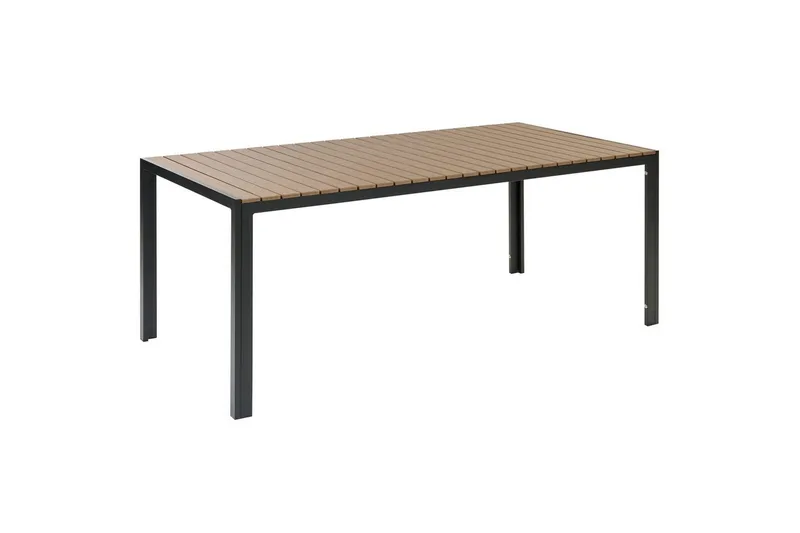 Matsalsset Beliani Nardo Ljus trä/svart Light wood||Black - Havemøbler - Udendørsgruppe - Havesæt