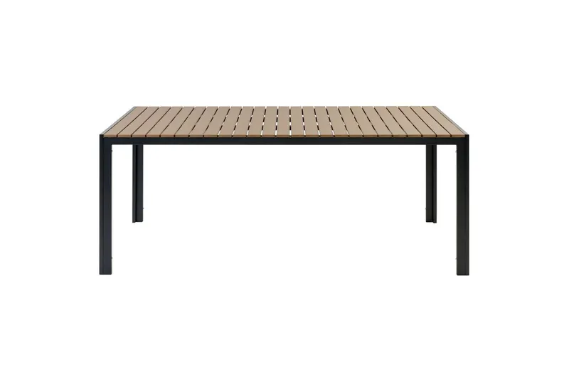 Matsalsset Beliani Nardo Ljus trä/svart Light wood||Black - Havemøbler - Udendørsgruppe - Havesæt