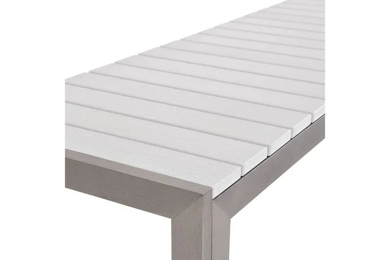 Matsalsset Beliani Nardo Ljus trä/svart White||Silver - Havemøbler - Udendørsgruppe - Havesæt