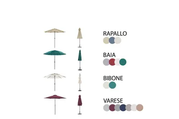 Matsalsset Beliani Salento med parasoll Dark brown - Havemøbler - Udendørsgruppe - Havesæt