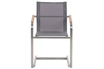Matsalsset Beliani Valcanetto/Cosoleto Vit/Beige/Silver, 6-Sits White||Grey||Silver - Havemøbler - Udendørsgruppe - Havesæt