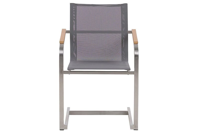 Matsalsset Beliani Valcanetto/Cosoleto Vit/Beige/Silver, 6-Sits White||Grey||Silver - Havemøbler - Udendørsgruppe - Havesæt