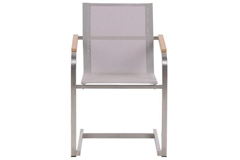 Matsalsset Beliani Valcanetto/Cosoleto Vit/Beige/Silver, 8-Sits White||Beige||Silver - Havemøbler - Udendørsgruppe - Havesæt