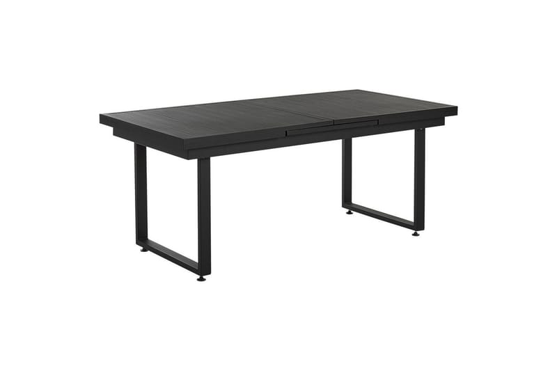 Matsalsset Beliani Valcanetto/Taviano Svart/grått/ljust trä, 6-Sits Black||Grey||Light wood - Havemøbler - Udendørsgruppe - Havesæt