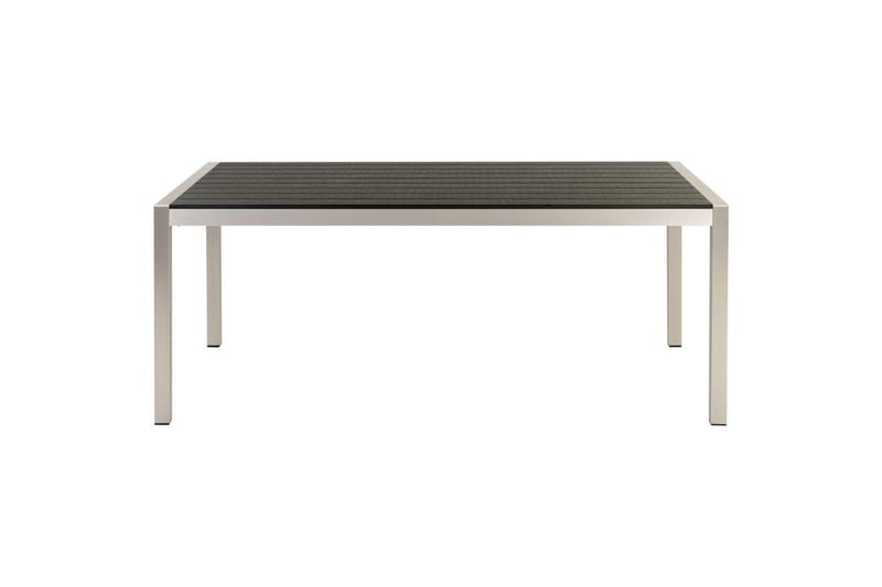 Matsalsset Beliani Vernio Ljus trä/svart Black||Silver - Havemøbler - Udendørsgruppe - Havesæt