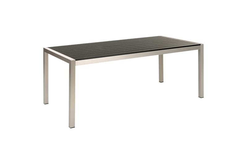 Matsalsset Beliani Vernio Ljus trä/svart Black||Silver - Havemøbler - Udendørsgruppe - Havesæt