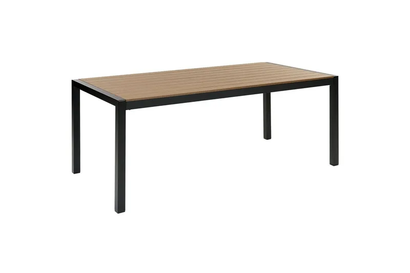 Matsalsset Beliani Vernio Ljus trä/svart Light wood||Black - Havemøbler - Udendørsgruppe - Havesæt