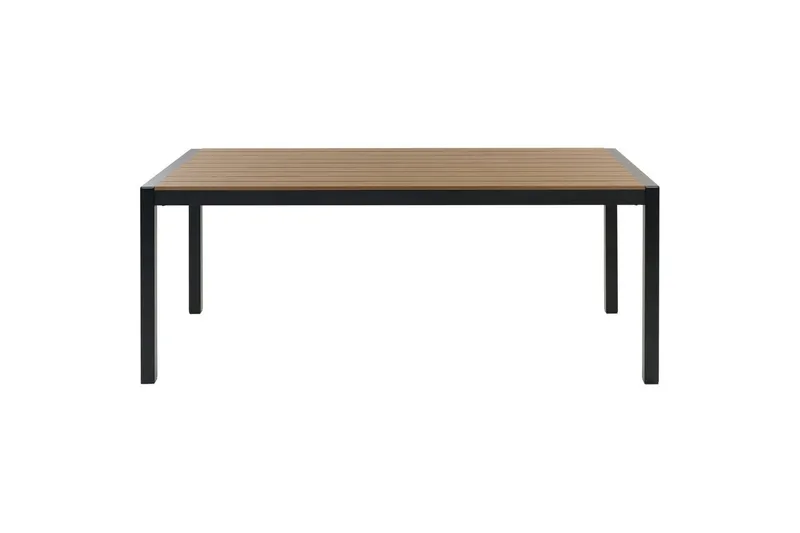 Matsalsset Beliani Vernio Ljus trä/svart Light wood||Black - Havemøbler - Udendørsgruppe - Havesæt
