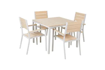 Matsalsset Beliani Prato Beige - Havemøbler - Udendørsgruppe - Havesæt