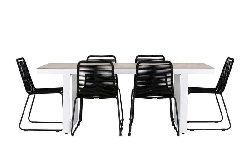 Merlo Spisegruppe + 6 stole, Hvid