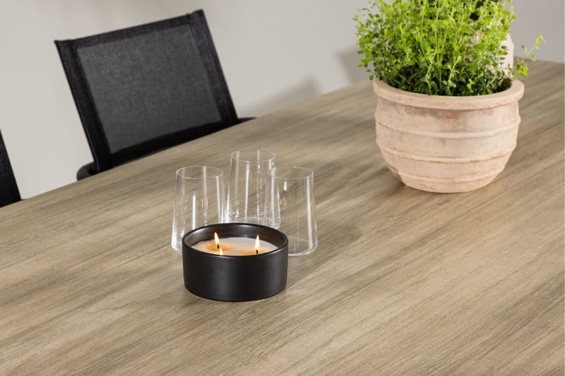 Merlo Spisegruppe cm Rektangulær med 6 Alina Stole - Hvid - Havemøbler - Udendørsgruppe - Havesæt