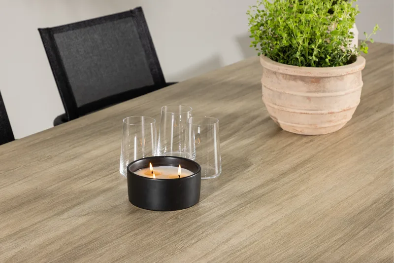 Merlo Spisegruppe cm Rektangulær med 6 Alina Stole - Hvid - Havemøbler - Udendørsgruppe - Havesæt