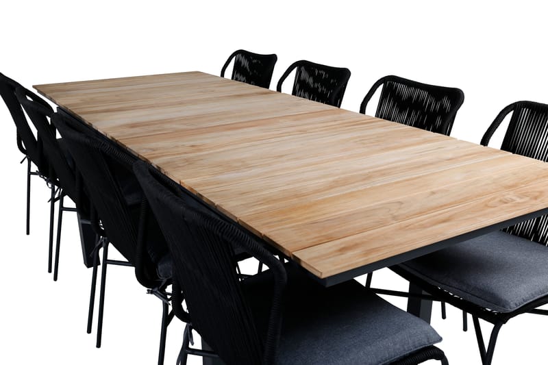 Mexico Udvideligt Spisebordssæt 160cm + 8 Julian Stole Bruns - Venture Home - Havesæt