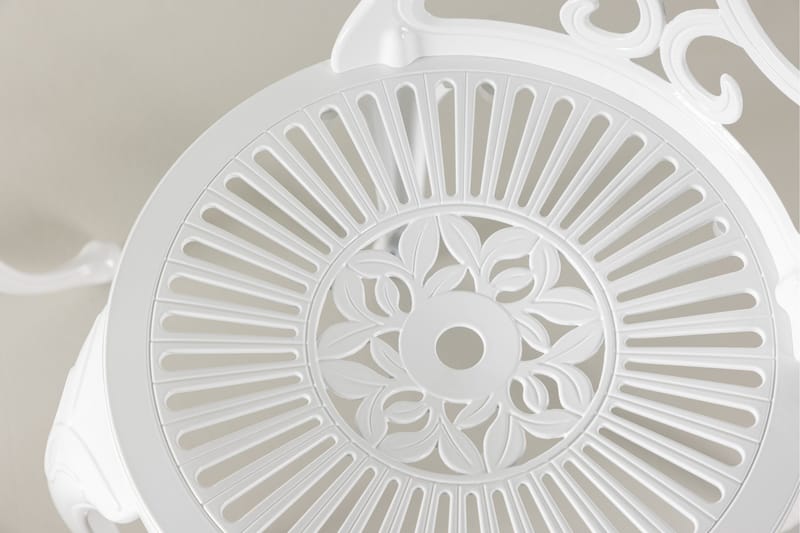 Nandin Spisegruppe + 2 stole - Hvid - Havemøbler - Udendørsgruppe - Cafesæt