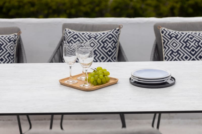 OPAL Spisegruppe 220 & 6 lænestole - Grå - Havemøbler - Udendørsgruppe - Havesæt