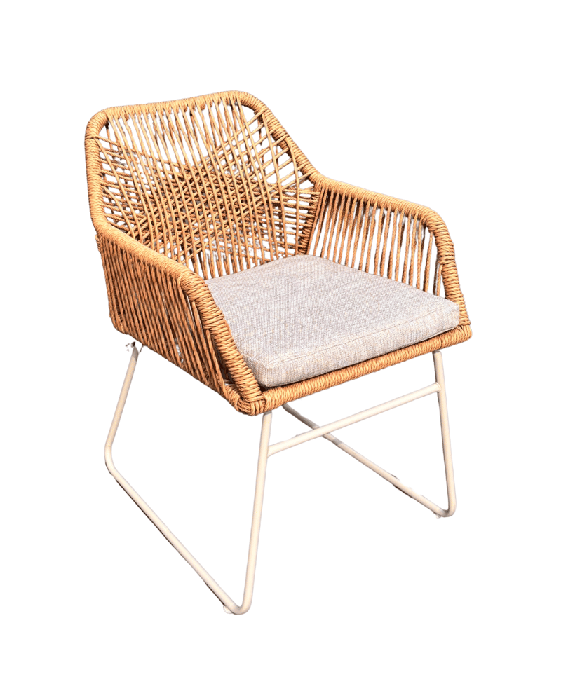 Palermo Spisegruppe Udendørs 200 med 4 Seville lænestole - Grå/Beige - Havemøbler - Udendørsgruppe - Havesæt