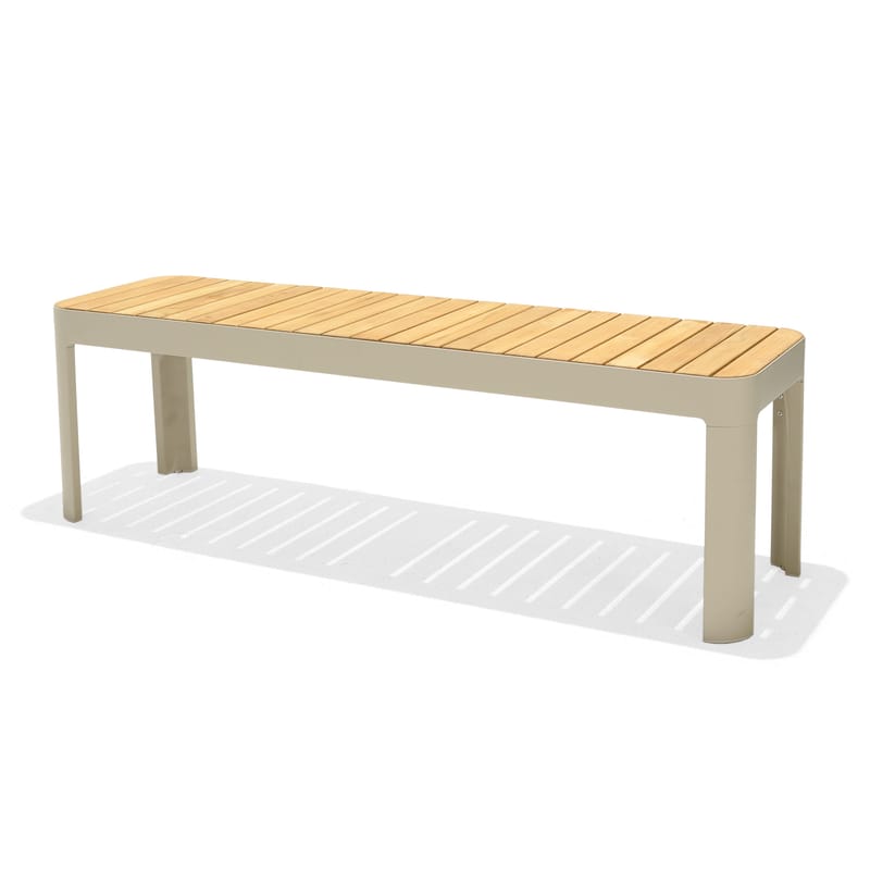 Portals Altan Sæt bord + bænk 140 cm - Beige/Træ - Havemøbler - Udendørsgruppe - Havesæt