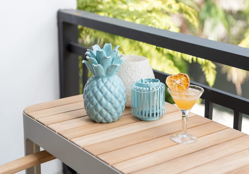 Portals Altan Sæt bord + bænk 140 cm - Beige/Træ - Havemøbler - Udendørsgruppe - Havesæt