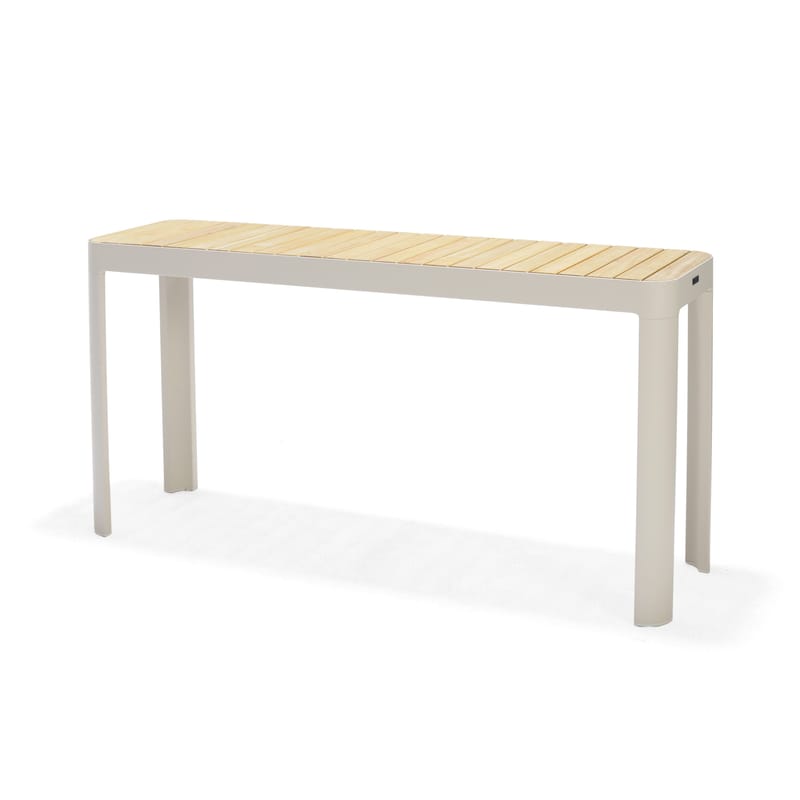 Portals Altan Sæt bord + bænk 140 cm - Beige/Træ - Havemøbler - Udendørsgruppe - Havesæt