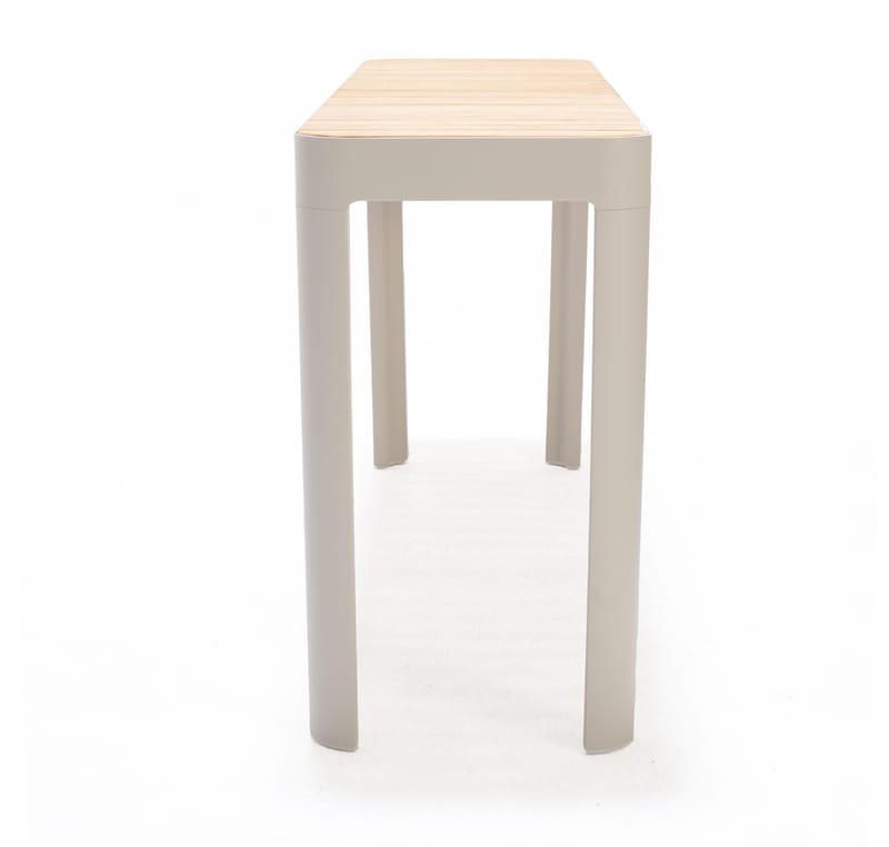 Portals Altan Sæt bord + bænk 140 cm - Beige/Træ - Havemøbler - Udendørsgruppe - Havesæt