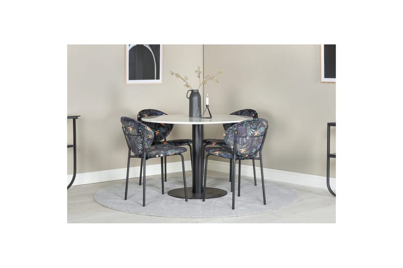 Rundt Spisesæt Estelle Sort, Vault - Grøn - Havemøbler - Udendørsgruppe - Havesæt