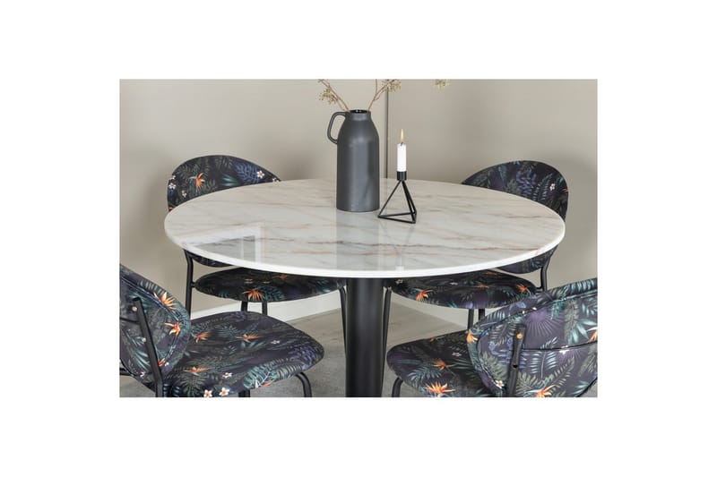 Rundt Spisesæt Estelle Sort, Vault - Grøn - Havemøbler - Udendørsgruppe - Havesæt