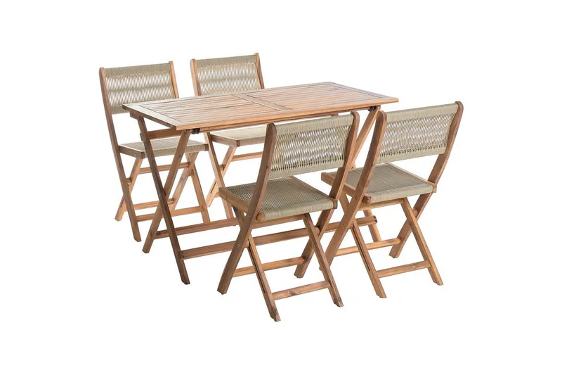 Sammenklappelige havemøbler Prossedi, Beige, Lys Træ