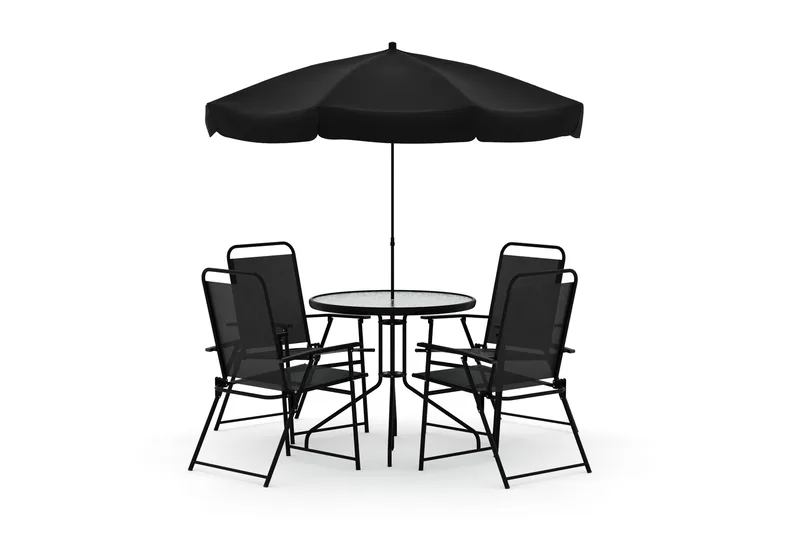 Samra Spisegruppe 4-personers, Sort