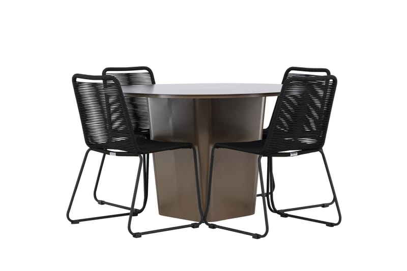 Santa Fe Spisegruppe + 4 stole, Brun