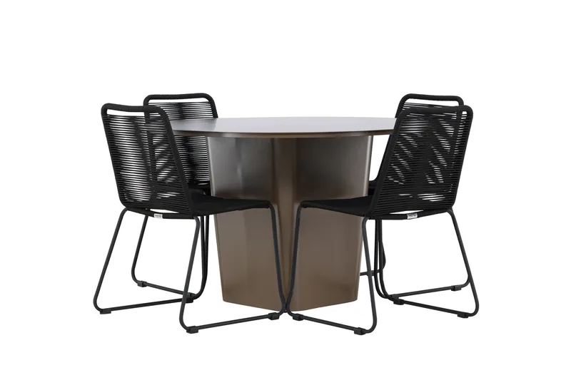 Santa Fe Spisegruppe + 4 stole, Brun