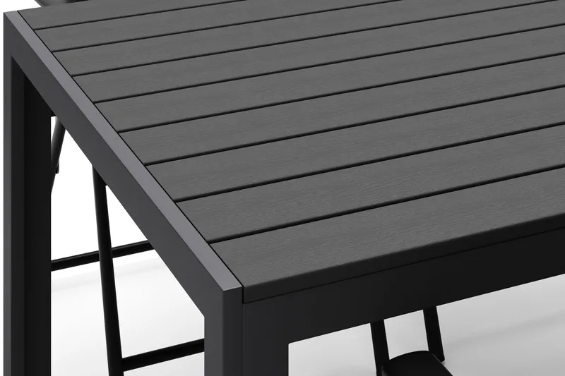 Siri Spisebord 205 cm med 6 Sanna Spisestole - Sort - Havemøbler - Udendørsgruppe - Havesæt