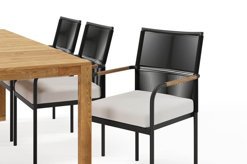 Sofie Spisebord 180 cm med 6 Sonia Spisestole - Træ/Natur - Havemøbler - Udendørsgruppe - Havesæt