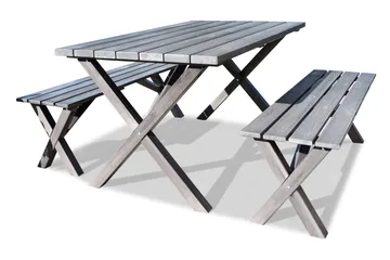 Spisebordssæt Scottsdale 150 cm + 4 Kungshamn Stol Shabby Ch - KWA - Havemøbler - Udendørsgruppe - Havesæt