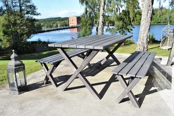 Spisebordssæt Scottsdale 150 cm + 4 Kungshamn Stol Shabby Ch - KWA - Havemøbler - Udendørsgruppe - Havesæt
