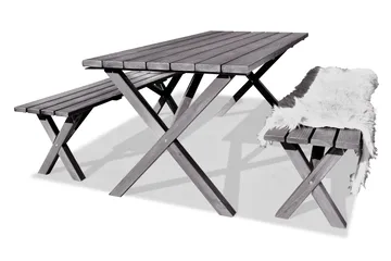 Spisebordssæt Scottsdale Fasta 190 + 6 Kungshamn Stol Shabby - KWA - Havemøbler - Udendørsgruppe - Havesæt