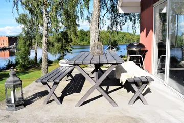 Spisebordssæt Scottsdale Fasta 190 + 6 Kungshamn Stol Shabby - KWA - Havemøbler - Udendørsgruppe - Havesæt