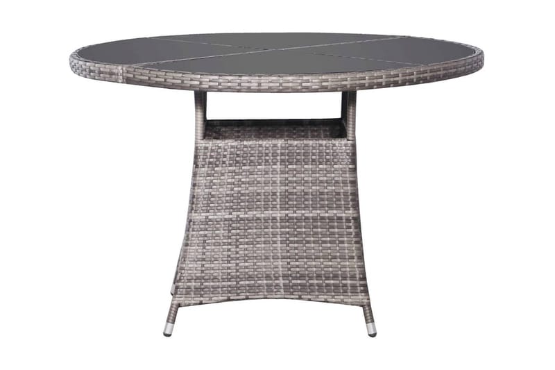 spisebordssæt til haven 5 dele polyrattan antracitgrå og grå - Havesæt