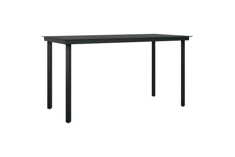 spisebordssæt til haven 7 dele med hynder polyrattan og glas - Sort - Havemøbler - Udendørsgruppe - Havesæt