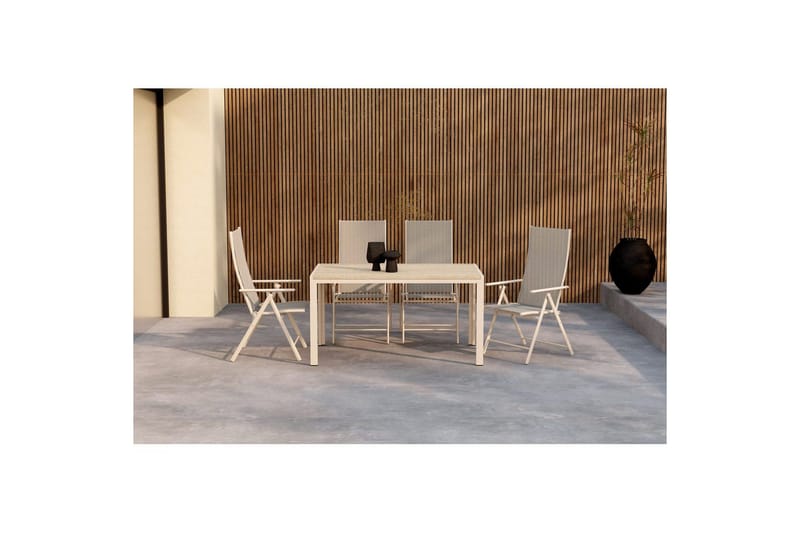 Spisegruppe Mirko 140x80x74, Levanzo - Beige - Havemøbler - Udendørsgruppe - Havesæt