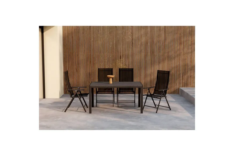 Spisegruppe Mirko 140x80x74, Levanzo, Sort