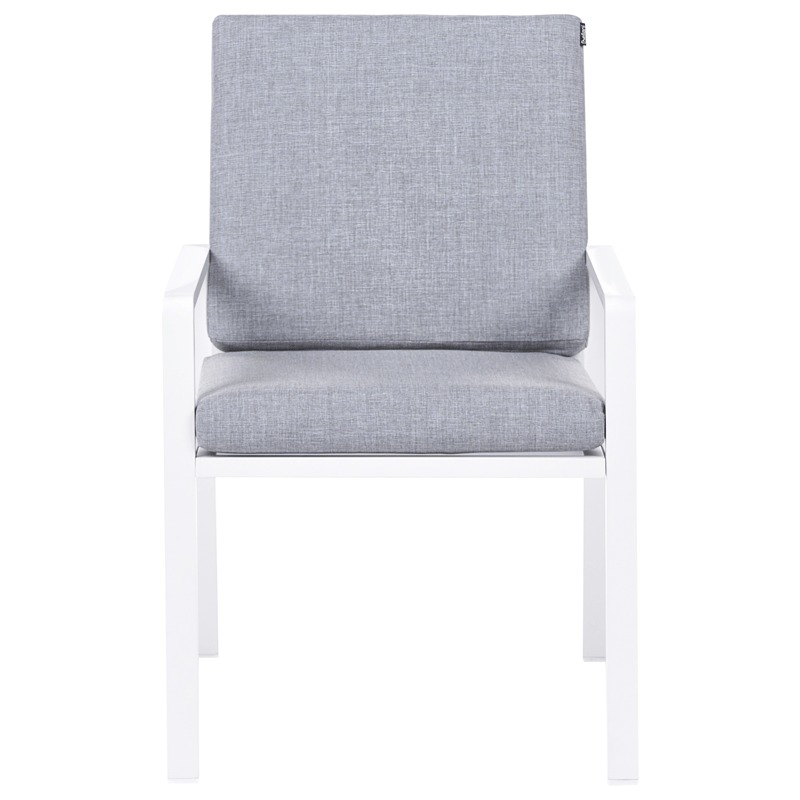 Spisegruppe udendørs 4-personers Visso - hvid/grå/beige - Havemøbler - Udendørsgruppe - Havesæt