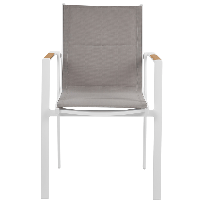 Spisegruppe udendørs 4-personers Maletto/Busseto - hvid/grå/transparent/brun - Havemøbler - Udendørsgruppe - Havesæt