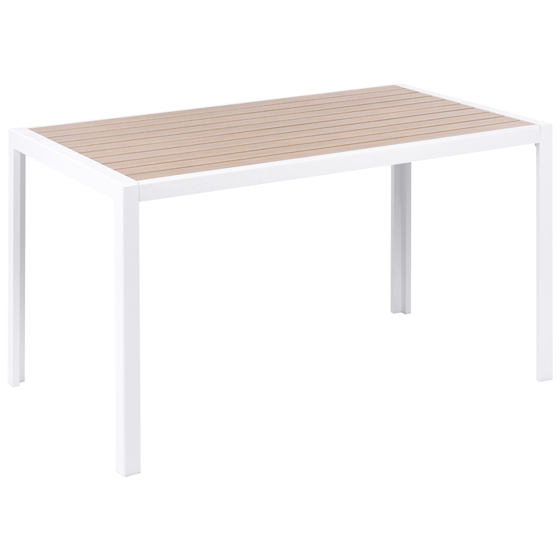 Spisegruppe udendørs 4-personers Visso - hvid/grå/beige - Havemøbler - Udendørsgruppe - Havesæt