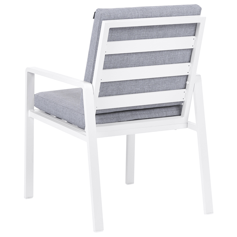 Spisegruppe udendørs 4-personers Visso - hvid/grå/beige - Havemøbler - Udendørsgruppe - Havesæt